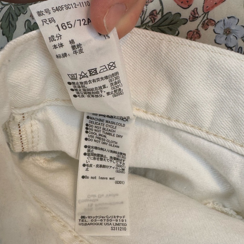 Moussy Vintage Mv Burnside Skinny Jeans Ankle Cropped white size 29 - Picture 14 of 14